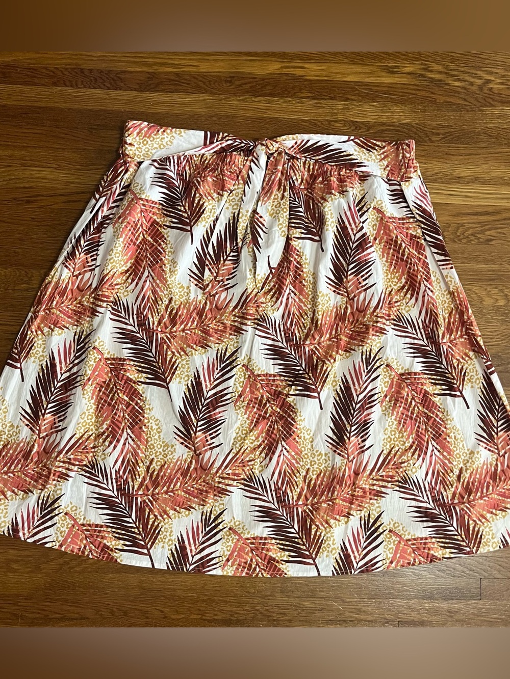 Cotton 3X skirt India Boca Bay knee length A-line earthy granola tropical